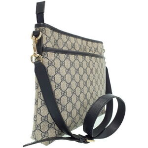 Gucci Bag Flat Crossbody Monogram Messenger Plus GG Brown
